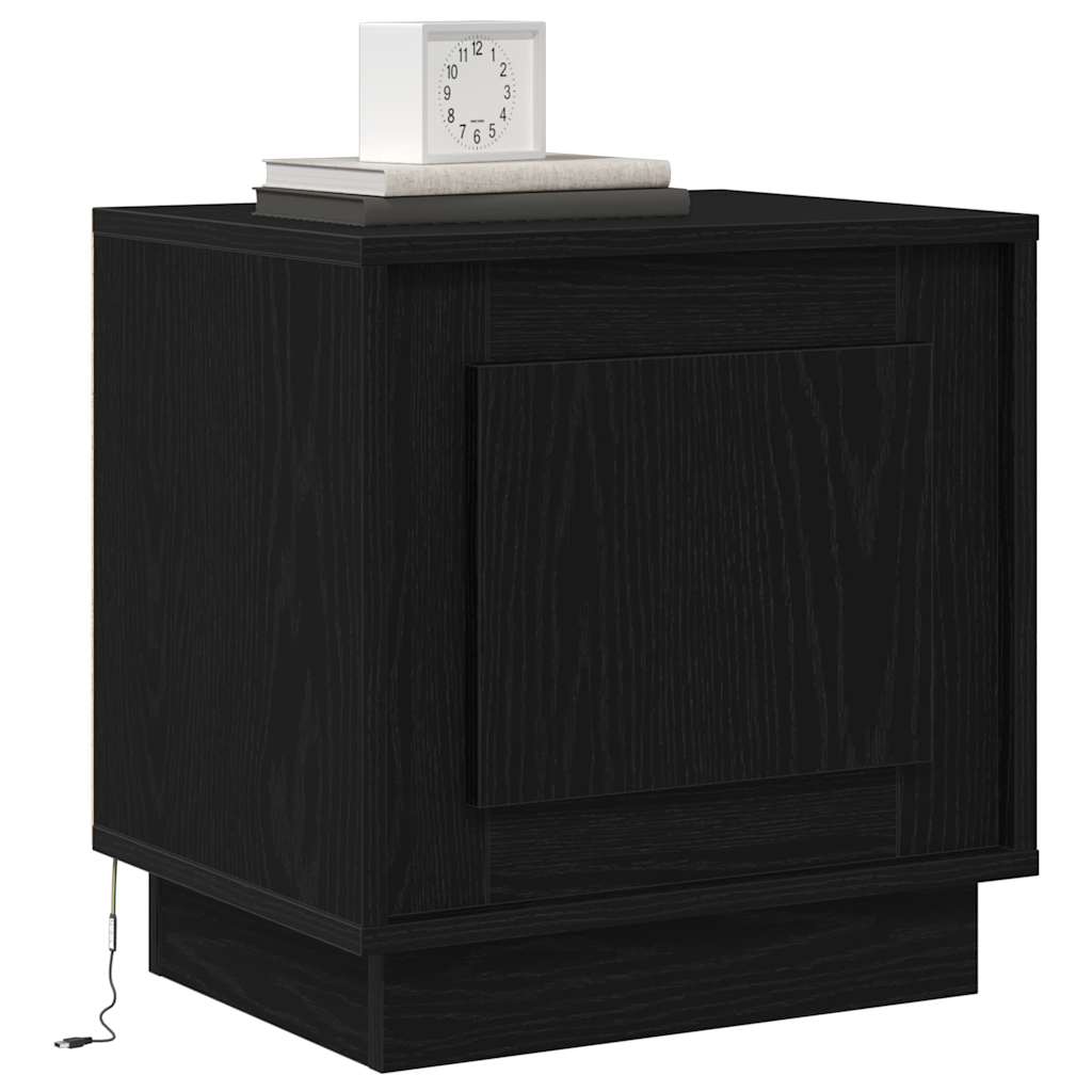 vidaXL Bedside Cabinet 2 pcs Black 44 x 34.5 x 45 cm Engineered Wood 3