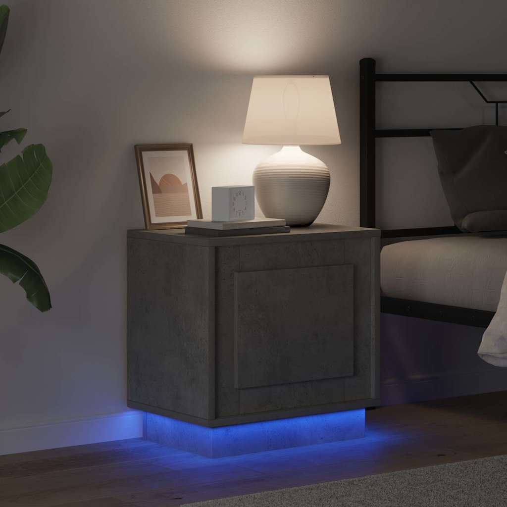 vidaXL Bedside Cabinet 2 pcs Concrete Grey 44 x 34.5 x 45 cm 5