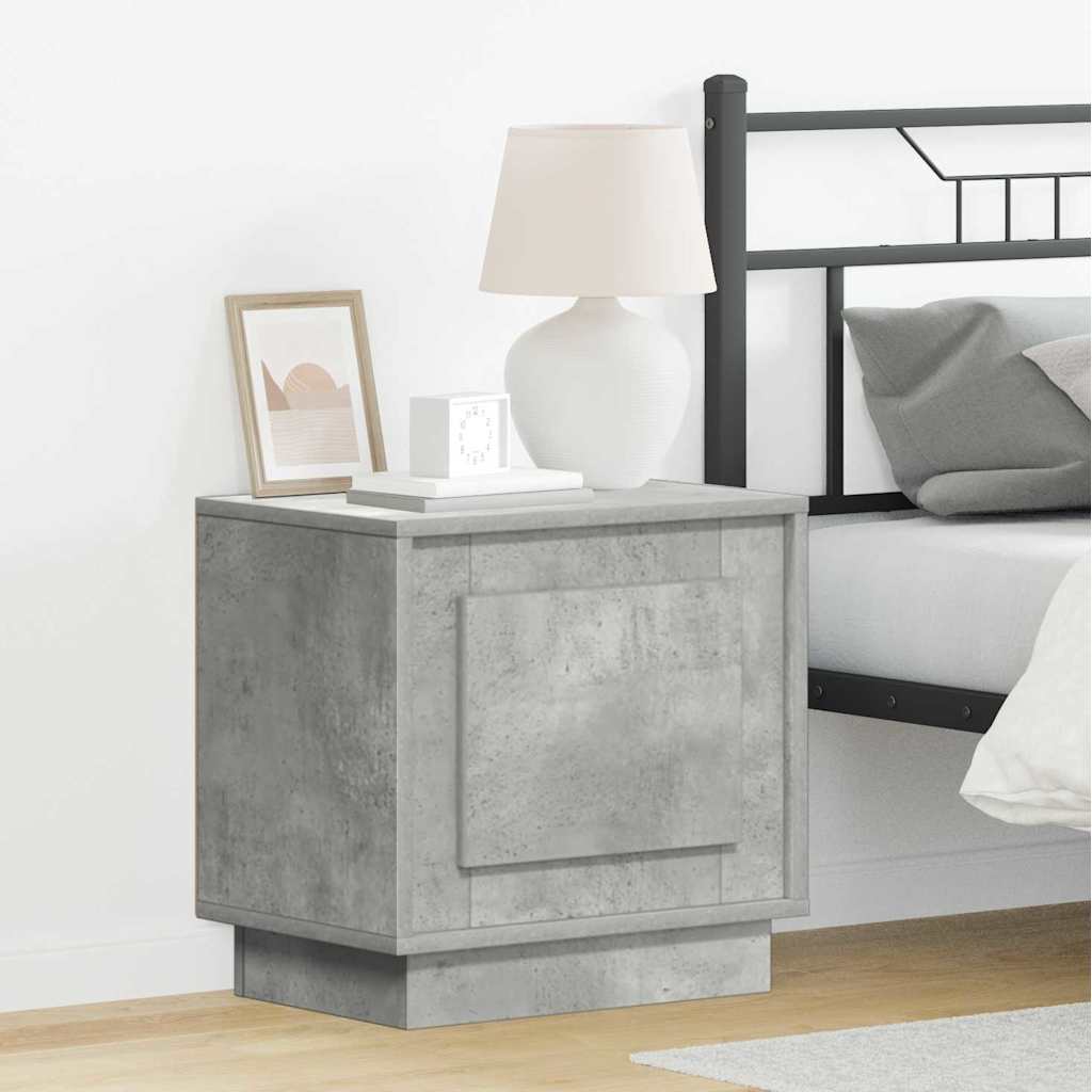 vidaXL Bedside Cabinet 2 pcs Concrete Grey 44 x 34.5 x 45 cm 1
