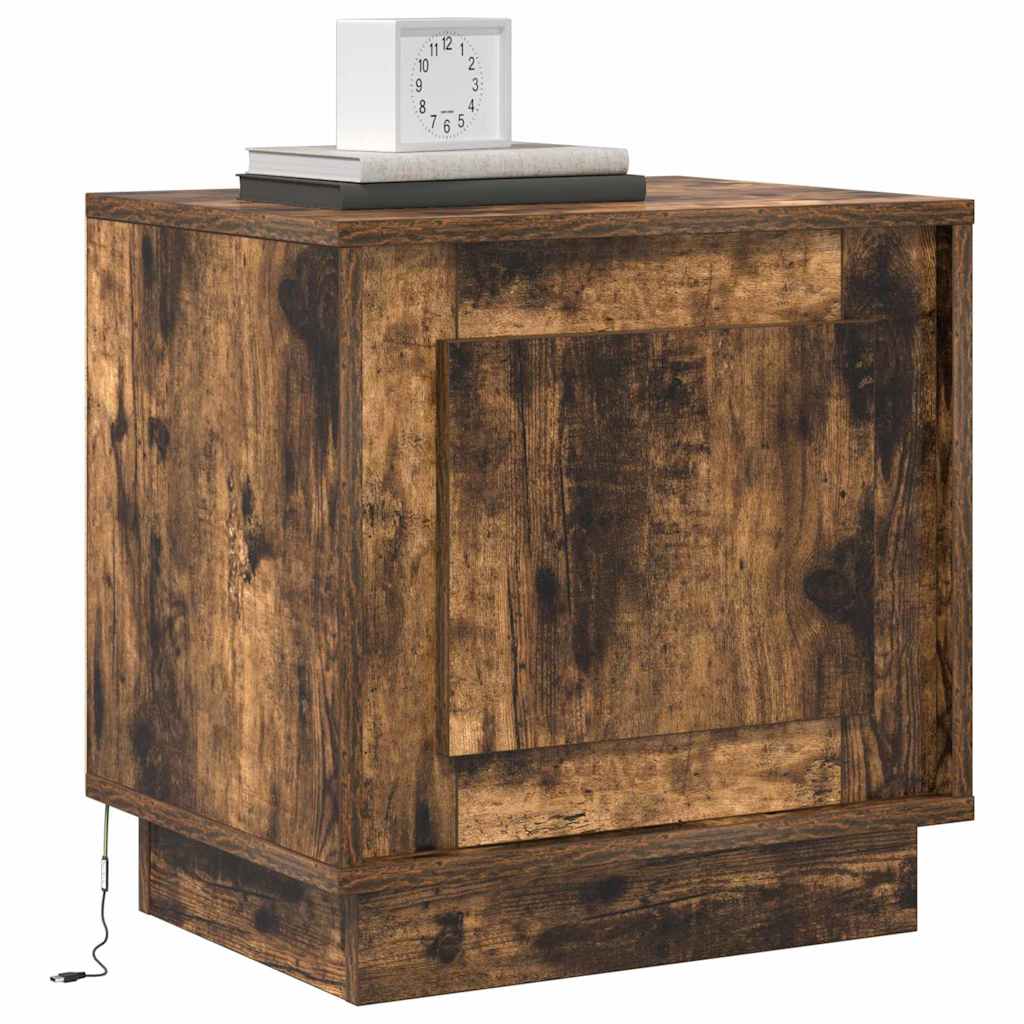 vidaXL Bedside Cabinet 2 pcs Smoked Oak 44 x 34.5 x 45 cm 3
