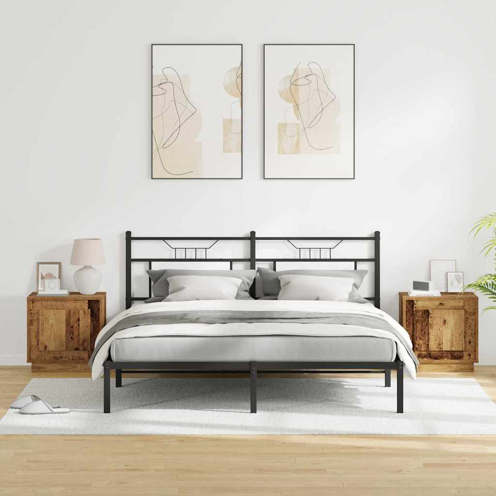 vidaXL Bedside Cabinet 2 pcs Old Wood 44 x 34.5 x 45 cm 4