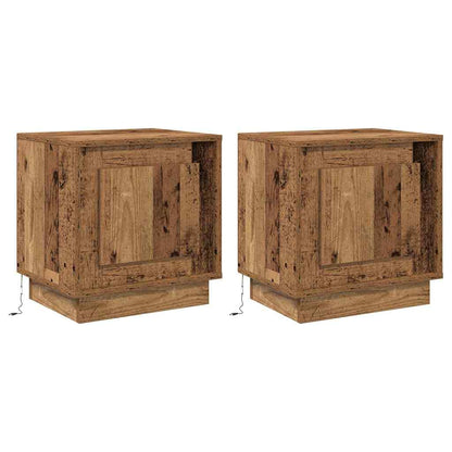vidaXL Bedside Cabinet 2 pcs Old Wood 44 x 34.5 x 45 cm 2