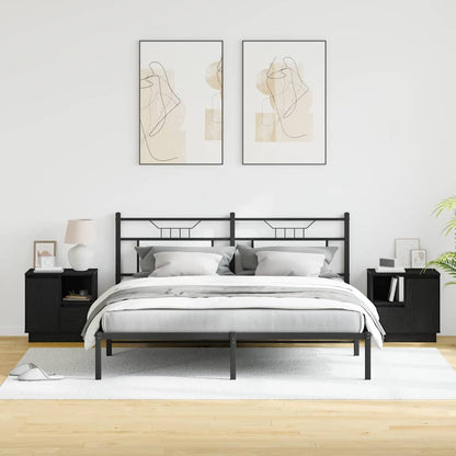 vidaXL Bedside Cabinet 2 pcs Black Oak 50 x 34.5 x 50 cm 4