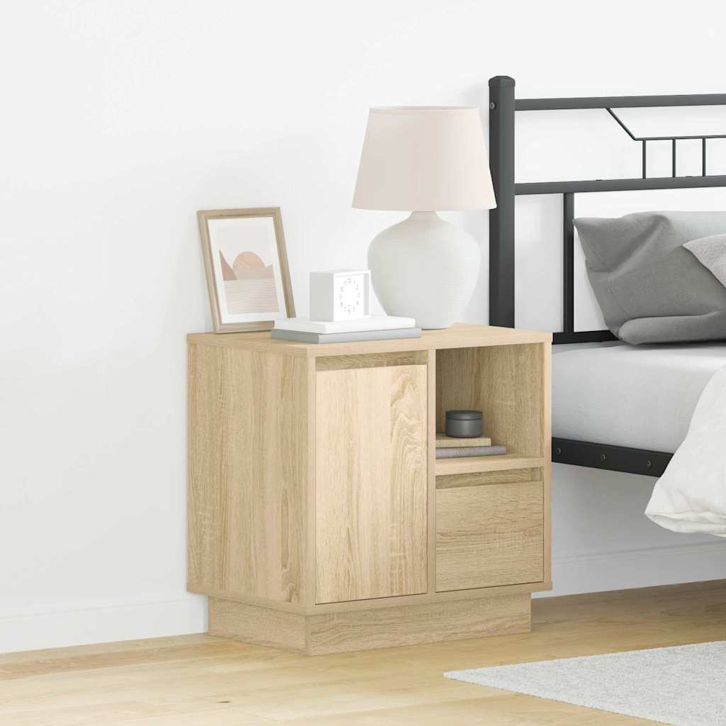 vidaXL Bedside Cabinet 2 pcs Sonoma Oak 50 x 34.5 x 50 cm 1