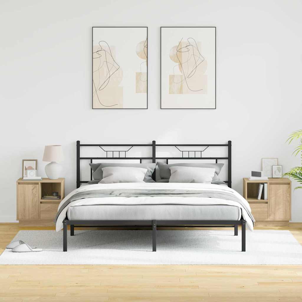 vidaXL Bedside Cabinet 2 pcs Sonoma Oak 50 x 34.5 x 50 cm 3