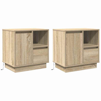 vidaXL Bedside Cabinet 2 pcs Sonoma Oak 50 x 34.5 x 50 cm 2