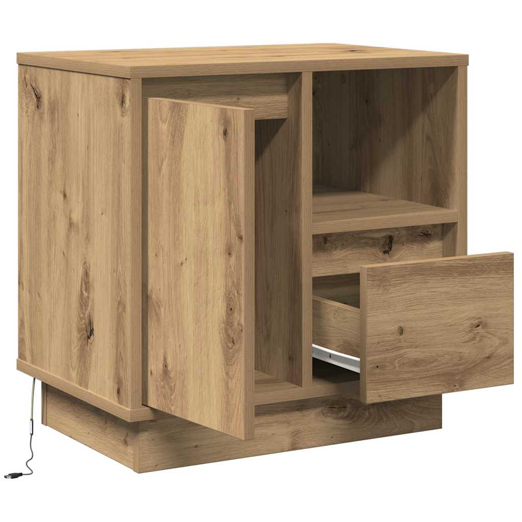 vidaXL Bedside Cabinet 2 pcs Artisan Oak 50 x 34.5 x 50 cm 4