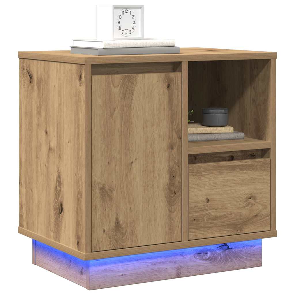 vidaXL Bedside Cabinet 2 pcs Artisan Oak 50 x 34.5 x 50 cm 2
