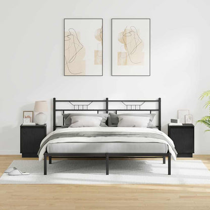vidaXL Bedside Cabinet 2 pcs Black Oak 39 x 34.5 x 50 cm 4