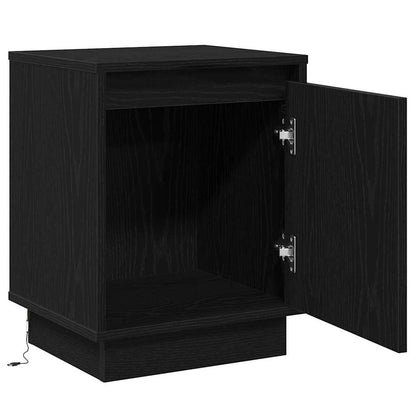 vidaXL Bedside Cabinet 2 pcs Black Oak 39 x 34.5 x 50 cm 6