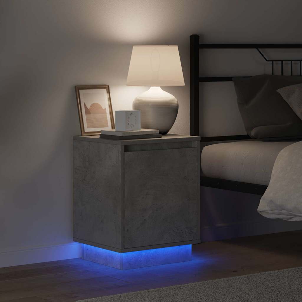 vidaXL Bedside Cabinet 2 pcs Concrete Grey 39 x 34.5 x 50 cm 5