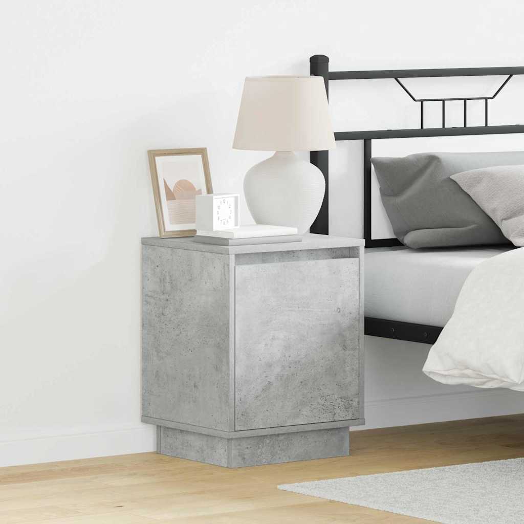 vidaXL Bedside Cabinet 2 pcs Concrete Grey 39 x 34.5 x 50 cm 1
