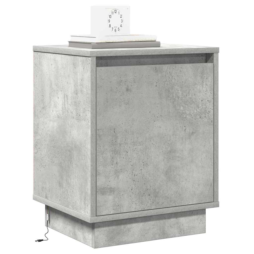 vidaXL Bedside Cabinet 2 pcs Concrete Grey 39 x 34.5 x 50 cm 3