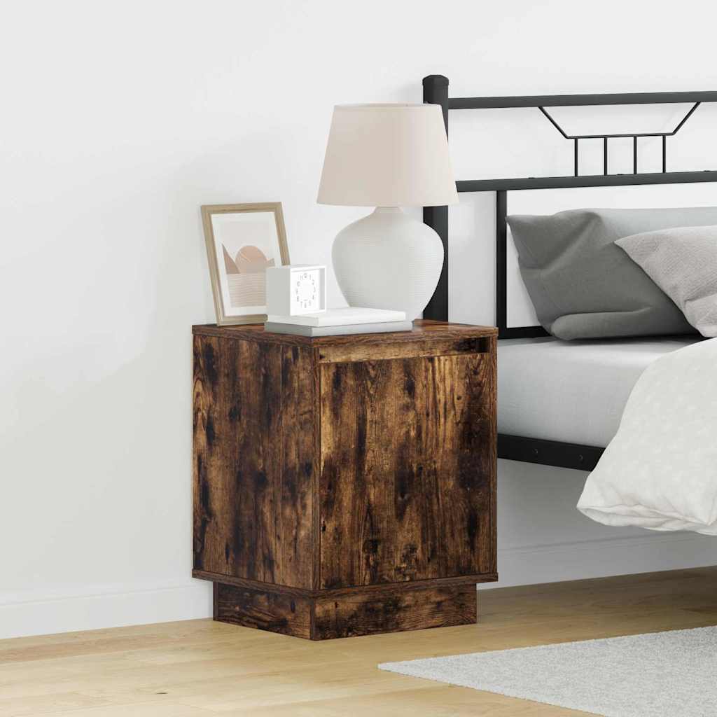 vidaXL Bedside Cabinet 2 pcs Smoked Oak 39 x 34.5 x 50 cm 1