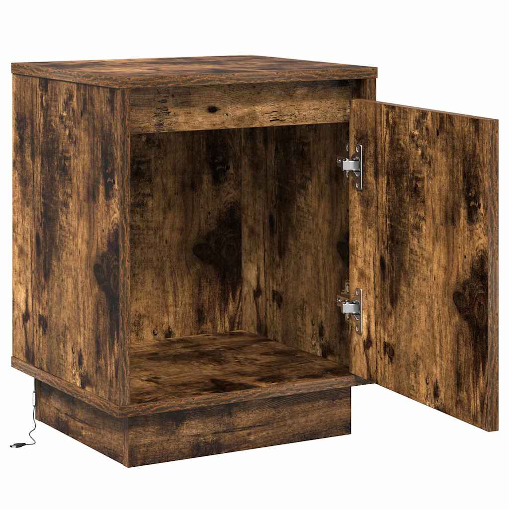 vidaXL Bedside Cabinet 2 pcs Smoked Oak 39 x 34.5 x 50 cm 6
