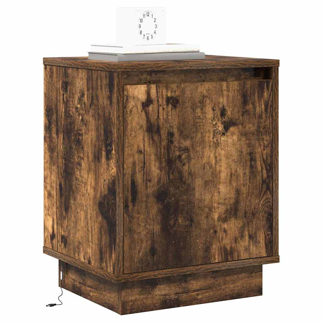 vidaXL Bedside Cabinet 2 pcs Smoked Oak 39 x 34.5 x 50 cm 3