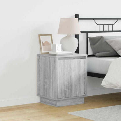 vidaXL Bedside Cabinet 2 pcs Grey 39 x 34.5 x 50 cm Engineered wood 1