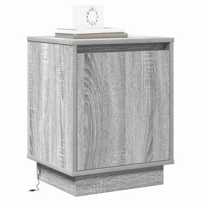 vidaXL Bedside Cabinet 2 pcs Grey 39 x 34.5 x 50 cm Engineered wood 3