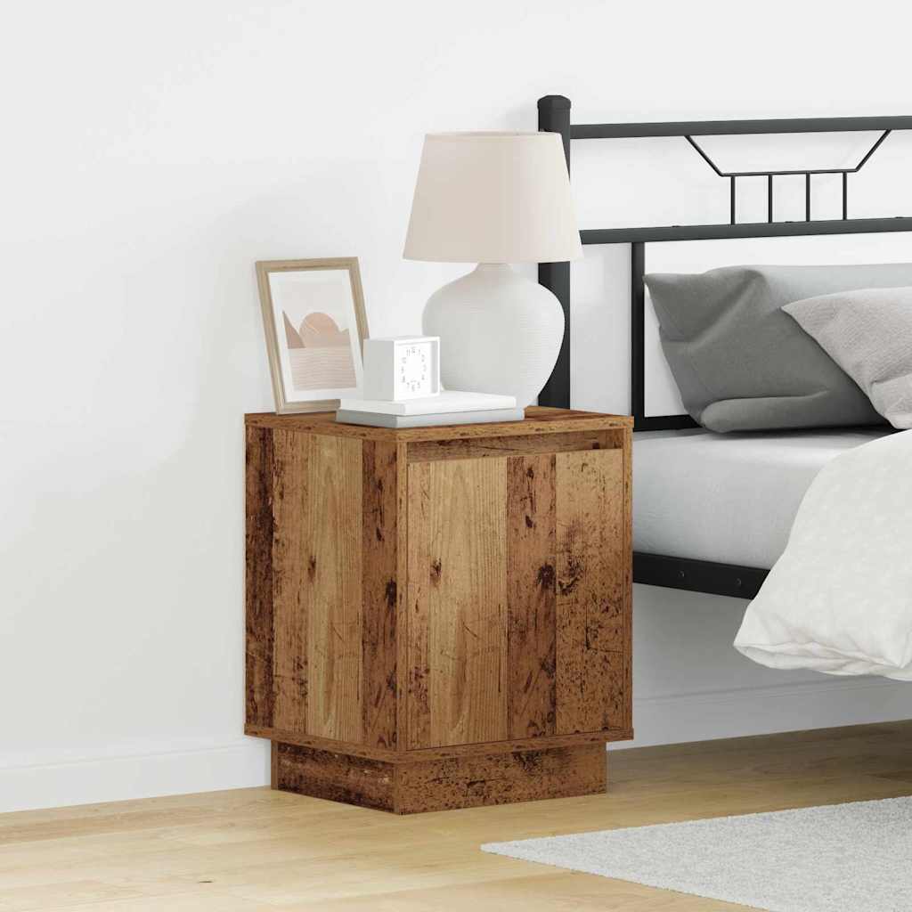 vidaXL Bedside Cabinet 2 pcs Old Wood 39 x 34.5 x 50 cm 1