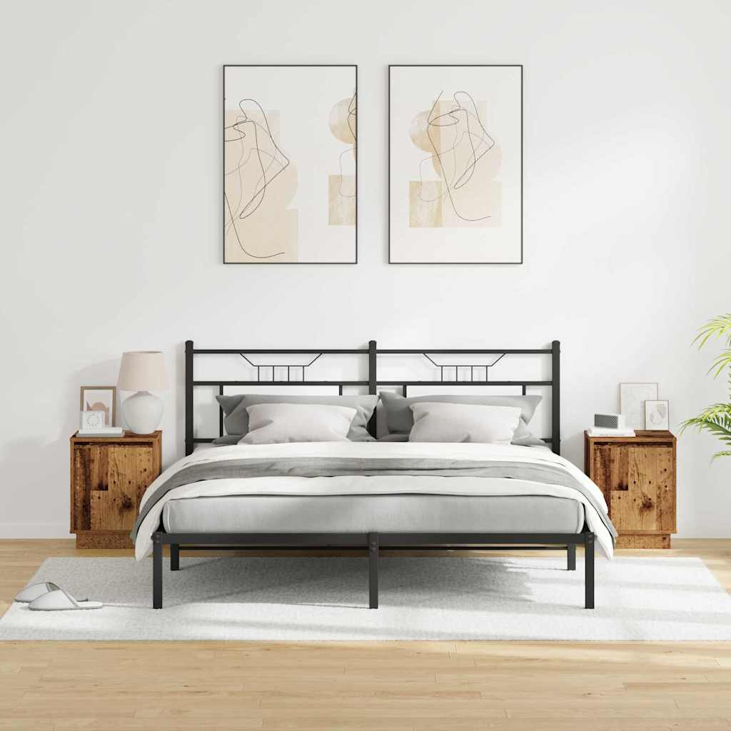 vidaXL Bedside Cabinet 2 pcs Old Wood 39 x 34.5 x 50 cm 4