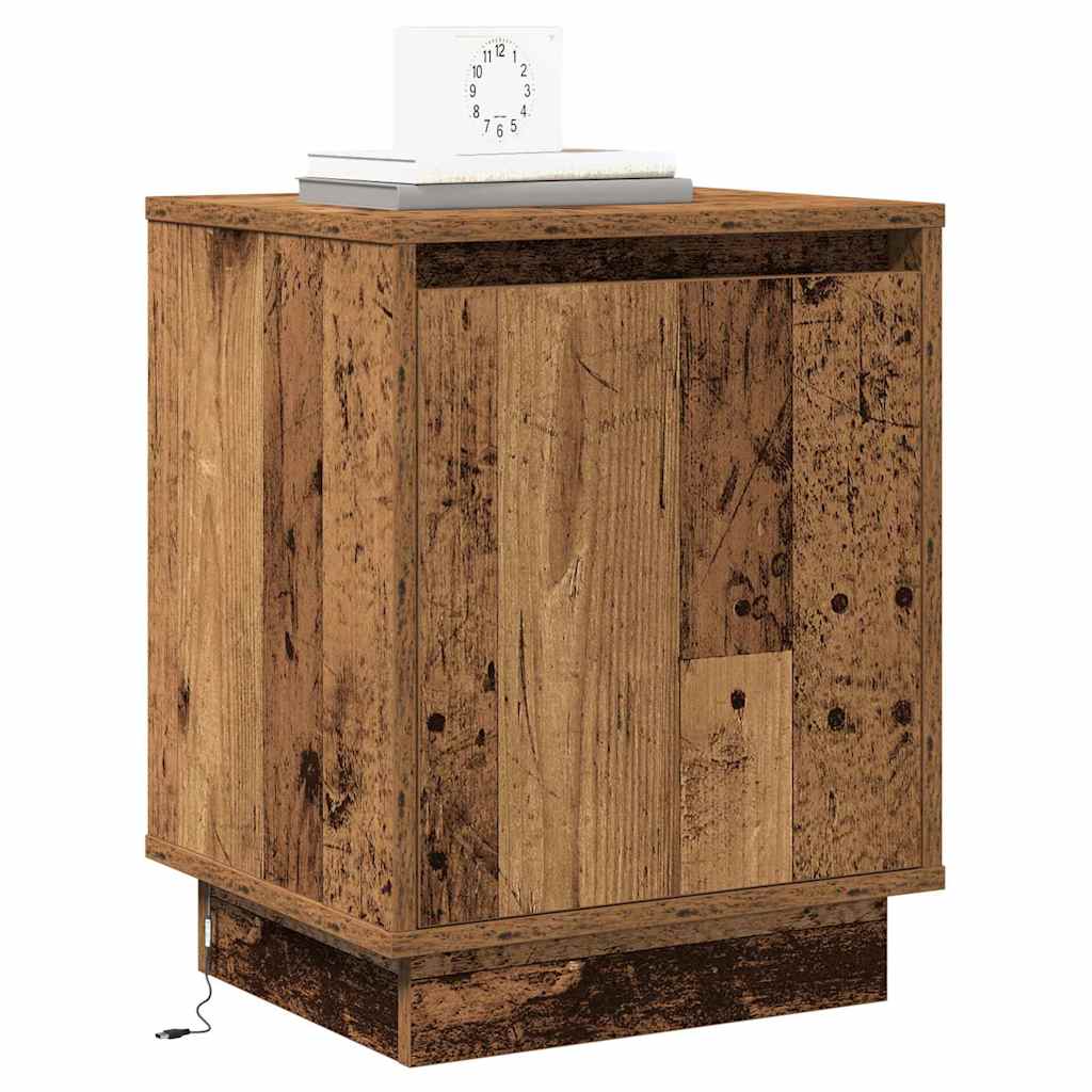 vidaXL Bedside Cabinet 2 pcs Old Wood 39 x 34.5 x 50 cm 3