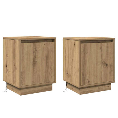 vidaXL Bedside Cabinet 2 pcs Artisan Oak 39 x 34.5 x 50 cm 2