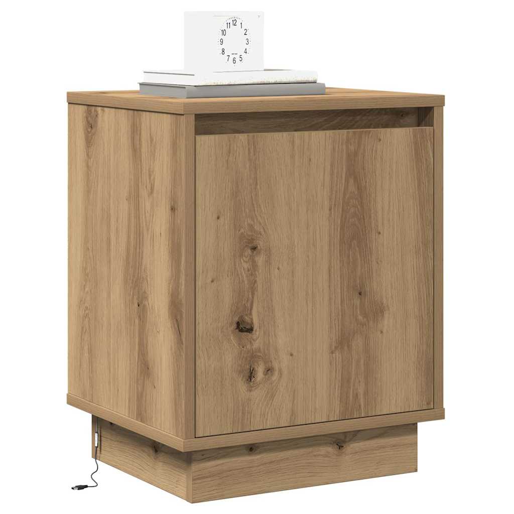 vidaXL Bedside Cabinet 2 pcs Artisan Oak 39 x 34.5 x 50 cm 3