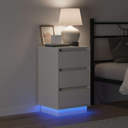 vidaXL Bedside Cabinet White 39 x 34.5 x 65 cm Engineered wood 4