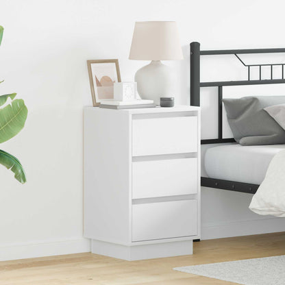 vidaXL Bedside Cabinet White 39 x 34.5 x 65 cm Engineered wood 1