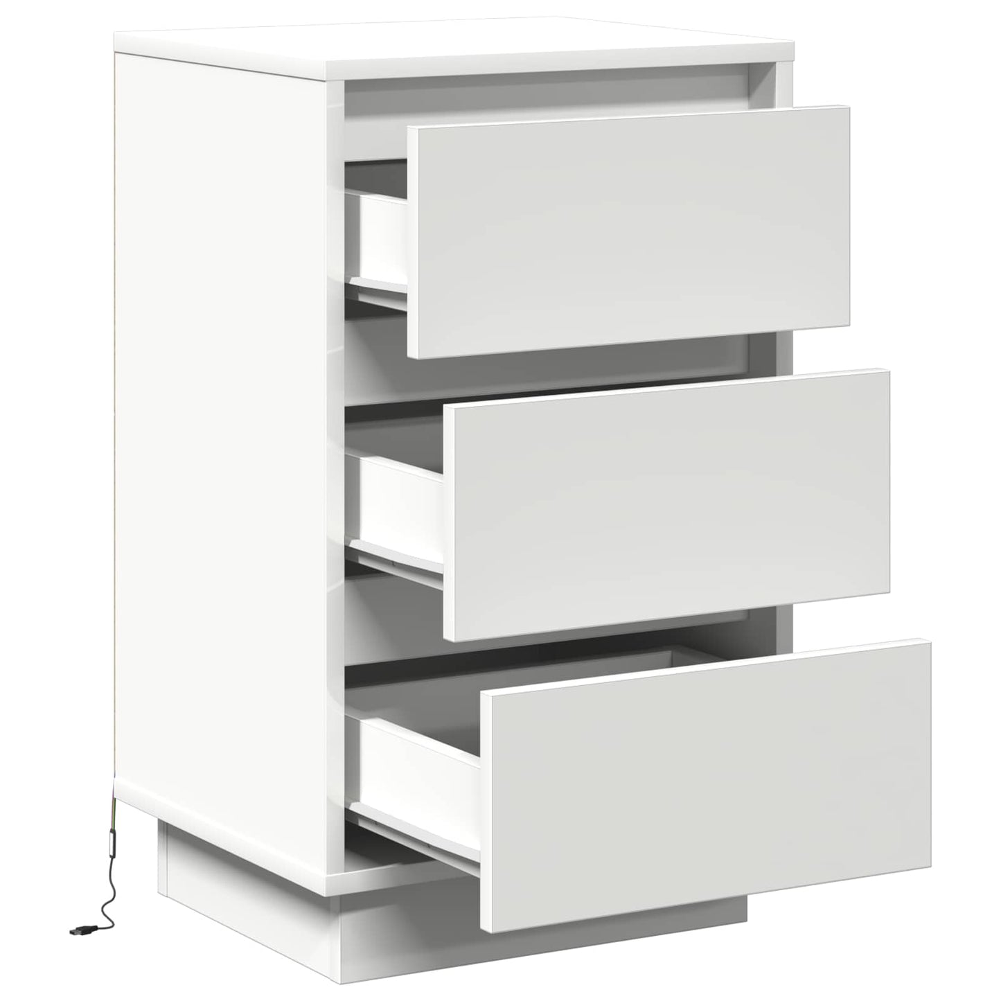 vidaXL Bedside Cabinet White 39 x 34.5 x 65 cm Engineered wood 5