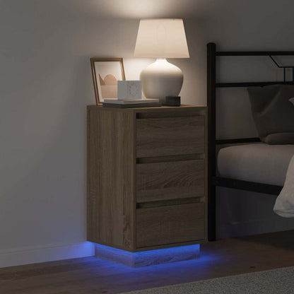 vidaXL Bedside Cabinet Sonoma Oak 39 x 34.5 x 65 cm Engineered wood 4