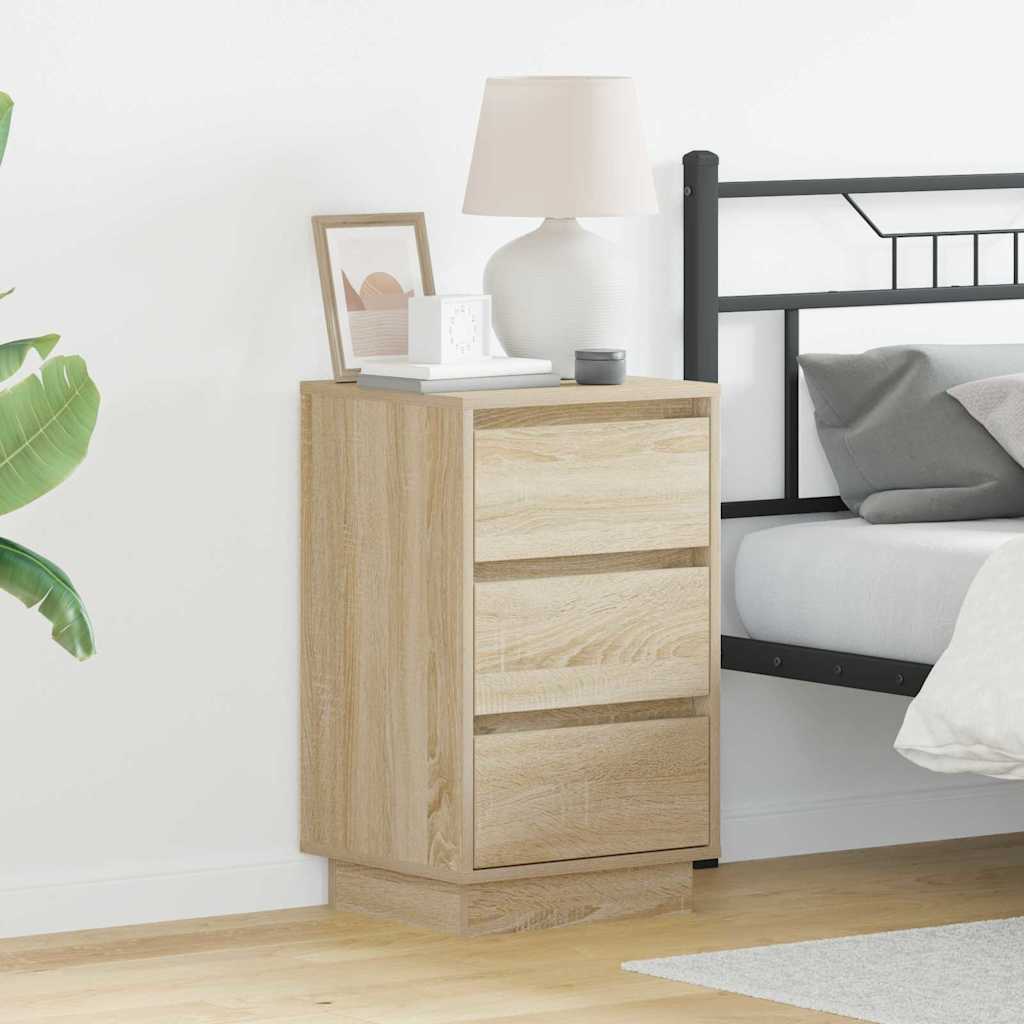 vidaXL Bedside Cabinet Sonoma Oak 39 x 34.5 x 65 cm Engineered wood 1
