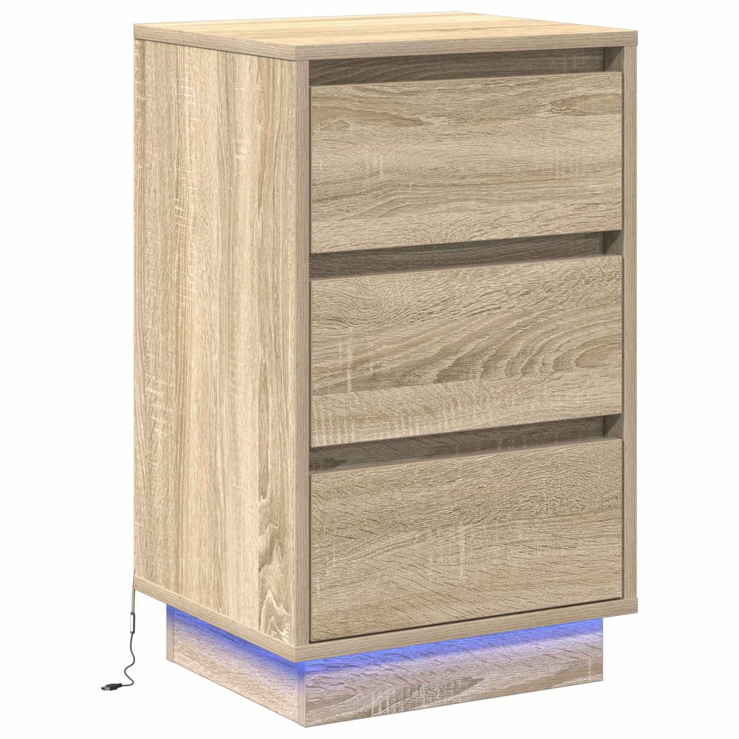 vidaXL Bedside Cabinet Sonoma Oak 39 x 34.5 x 65 cm Engineered wood 2