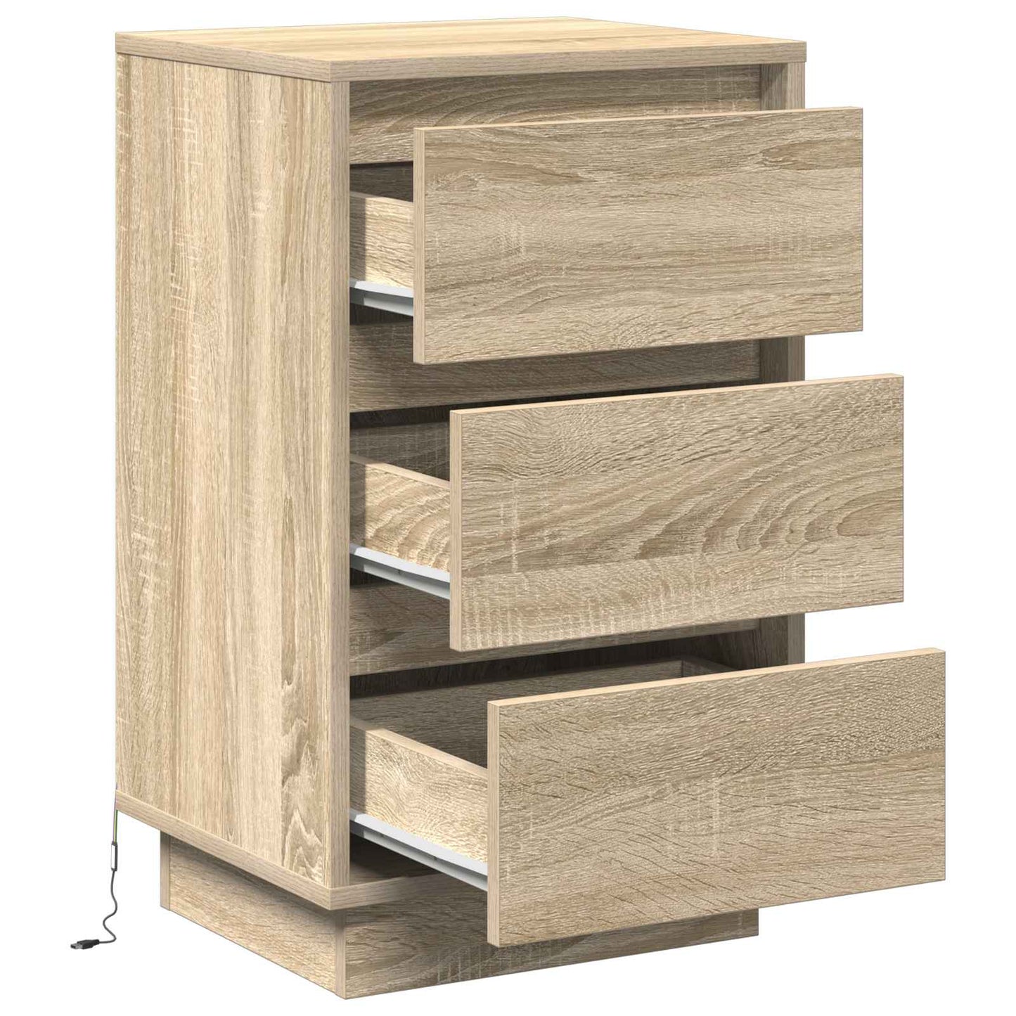 vidaXL Bedside Cabinet Sonoma Oak 39 x 34.5 x 65 cm Engineered wood 5