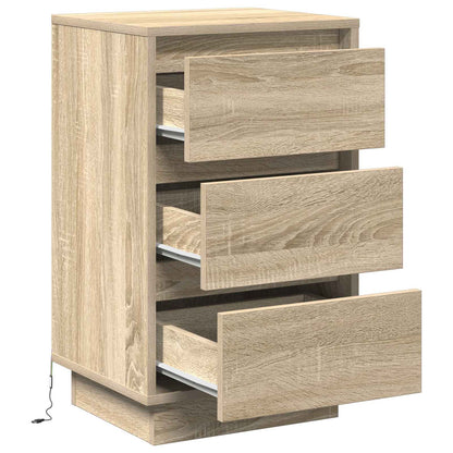vidaXL Bedside Cabinet Sonoma Oak 39 x 34.5 x 65 cm Engineered wood 5