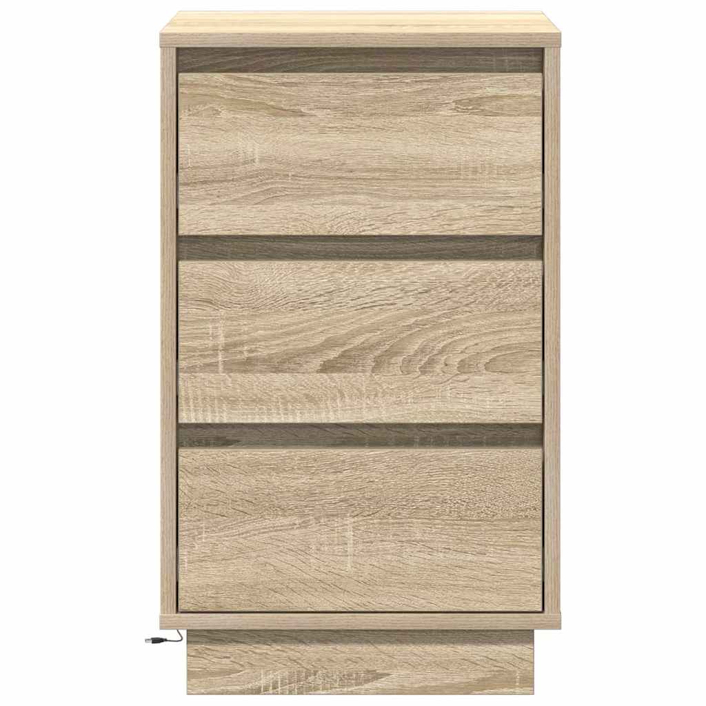 vidaXL Bedside Cabinet Sonoma Oak 39 x 34.5 x 65 cm Engineered wood 6