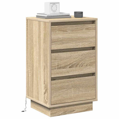 vidaXL Bedside Cabinet Sonoma Oak 39 x 34.5 x 65 cm Engineered wood 3