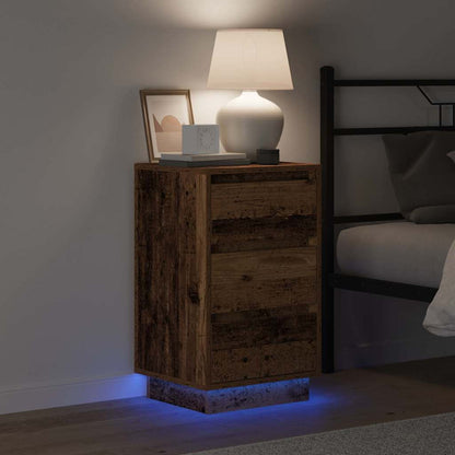 vidaXL Bedside Cabinet Old Wood 39 x 34.5 x 65 cm Engineered wood 4