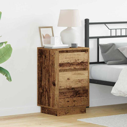 vidaXL Bedside Cabinet Old Wood 39 x 34.5 x 65 cm Engineered wood 1