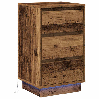 vidaXL Bedside Cabinet Old Wood 39 x 34.5 x 65 cm Engineered wood 2
