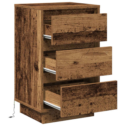 vidaXL Bedside Cabinet Old Wood 39 x 34.5 x 65 cm Engineered wood 5