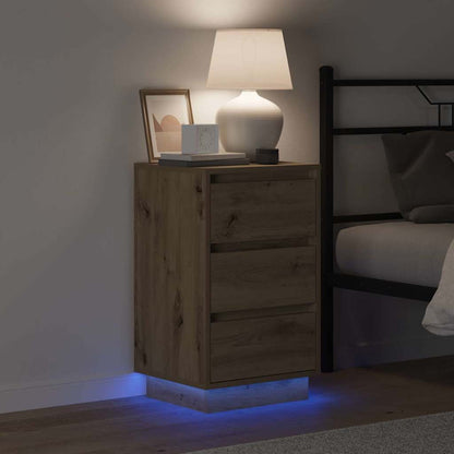 vidaXL Bedside Cabinet Artisan Oak 39 x 34.5 x 65 cm Engineered wood 4