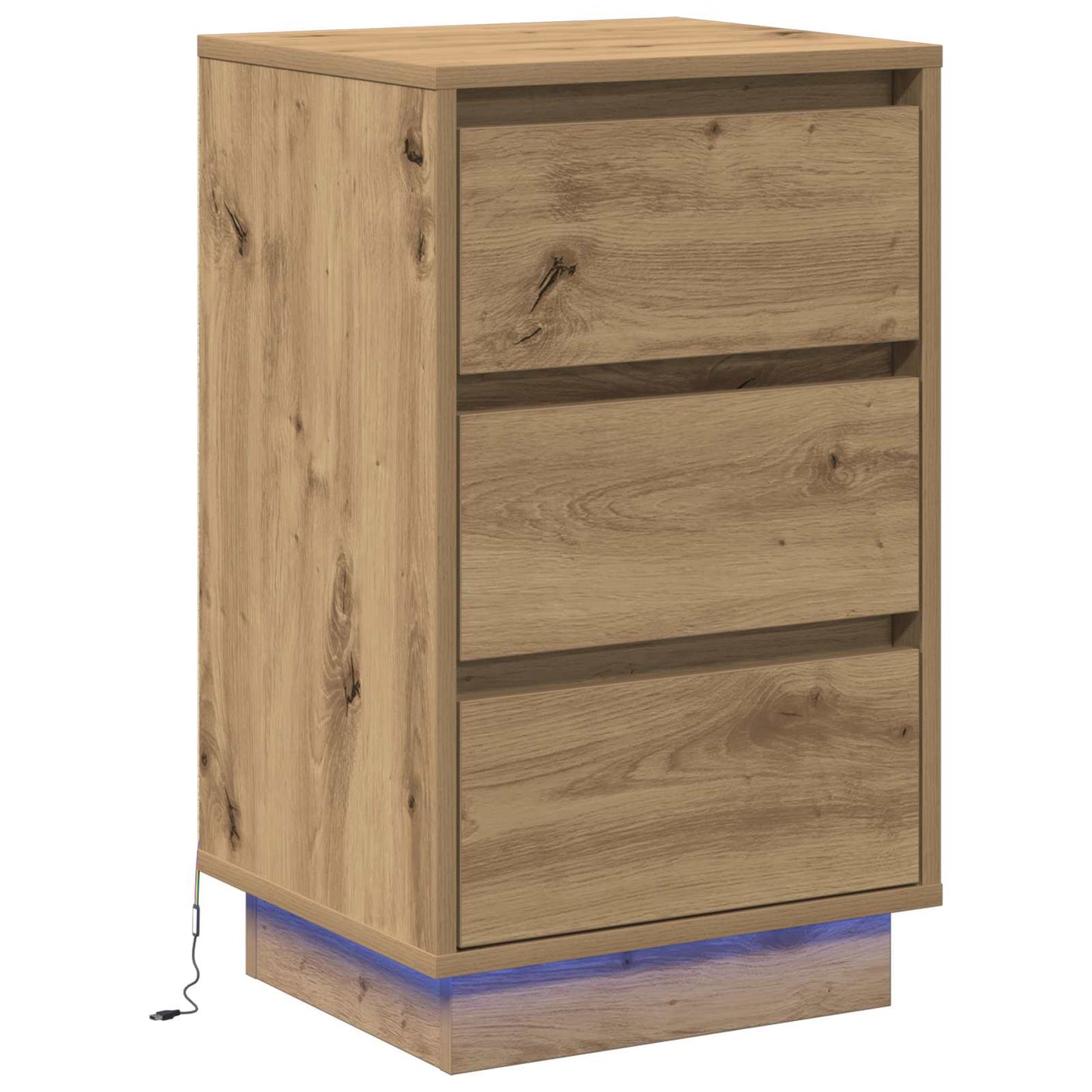 vidaXL Bedside Cabinet Artisan Oak 39 x 34.5 x 65 cm Engineered wood 2