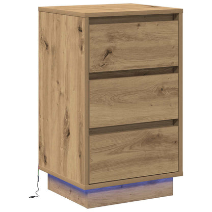 vidaXL Bedside Cabinet Artisan Oak 39 x 34.5 x 65 cm Engineered wood 2