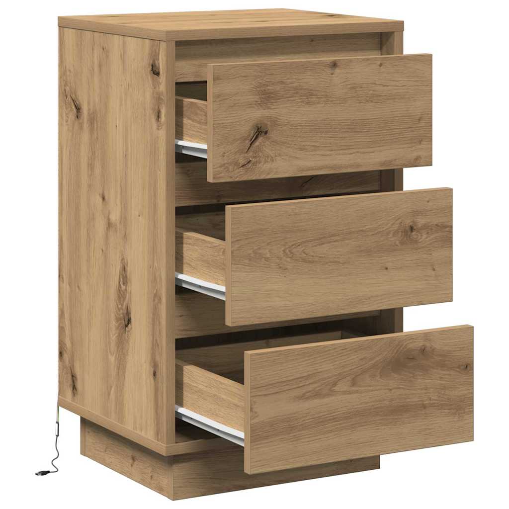 vidaXL Bedside Cabinet Artisan Oak 39 x 34.5 x 65 cm Engineered wood 6