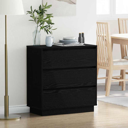 vidaXL Bedside Cabinet Black Oak 71 x 34.5 x 75 cm Engineered wood 1