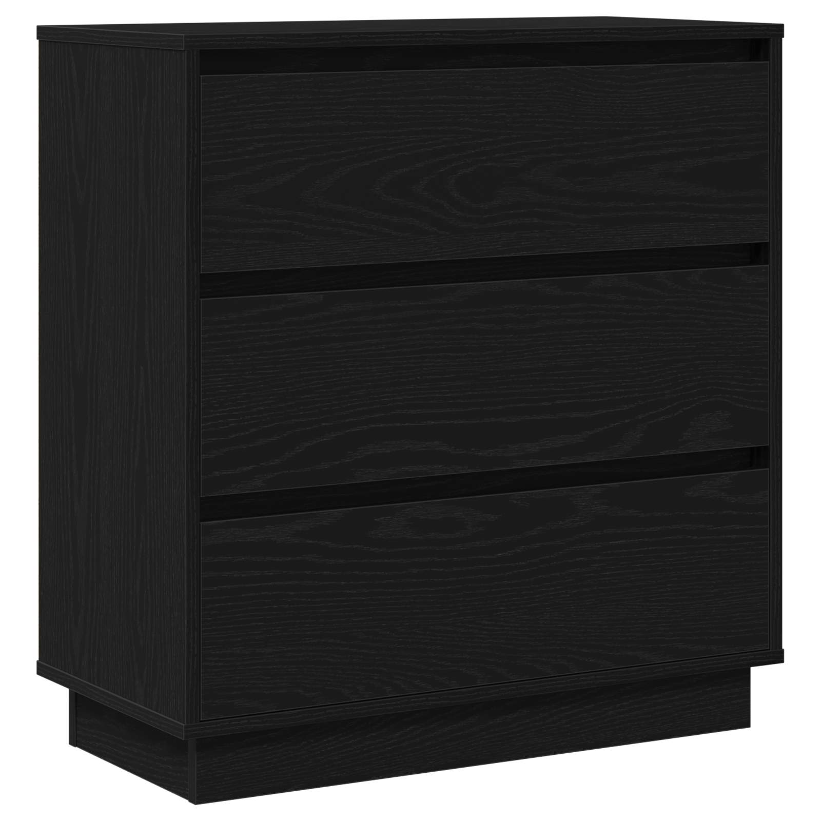 vidaXL Bedside Cabinet Black Oak 71 x 34.5 x 75 cm Engineered wood 2