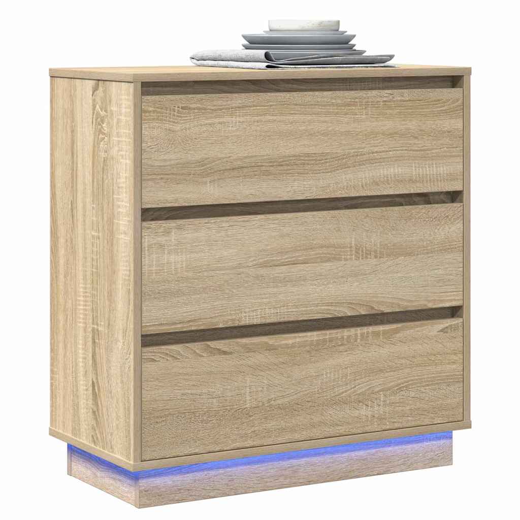 Bedside Cabinet 71 x 34.5 x 75 cm Engineered wood Sonoma oak