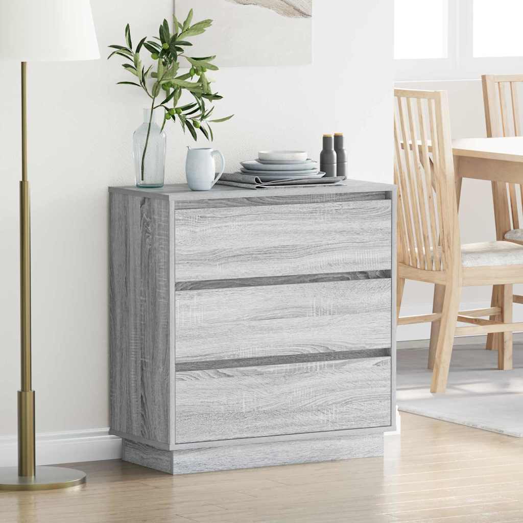 vidaXL Bedside Cabinet 71 x 34.5 x 75 cm Engineered wood