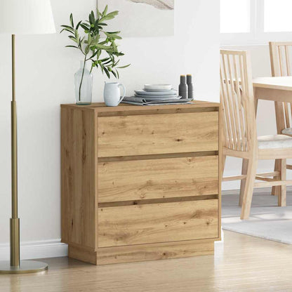vidaXL Bedside Cabinet 71 x 34.5 x 75 cm Engineered wood